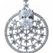 Rhodium Plated American Diamond Stones Dangler Earrings