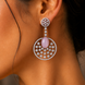 Rhodium Plated American Diamond Stones Dangler Earrings