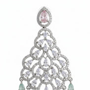 American Diamond Peacock Danglers Earrings