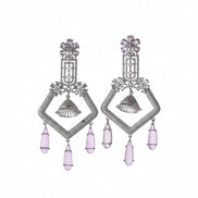 CZ American Diamond Dangler Earrings