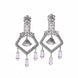 CZ American Diamond Dangler Earrings