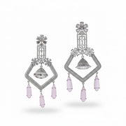 CZ American Diamond Dangler Earrings