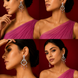 CZ American Diamond Dangler Earrings