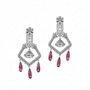 CZ American Diamond Dangler Earrings