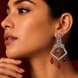 CZ American Diamond Dangler Earrings
