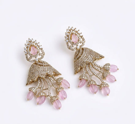 Peacock Design Mehendi Plated Dangle Earrings