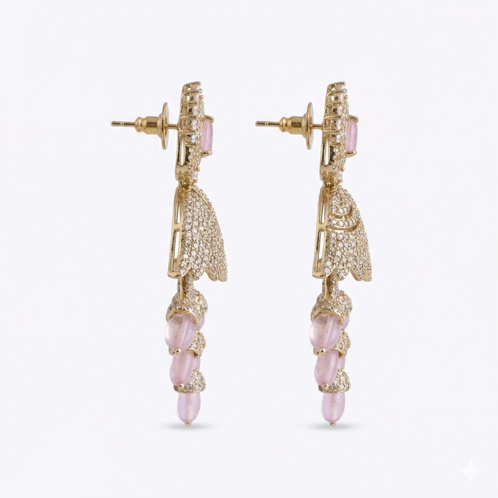 Peacock Design Mehendi Plated Dangle Earrings