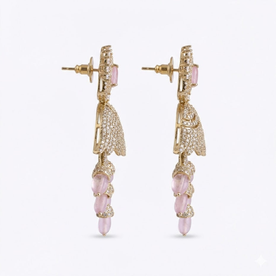 Peacock Design Mehendi Plated Dangle Earrings