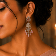 Peacock Design Mehendi Plated Dangle Earrings