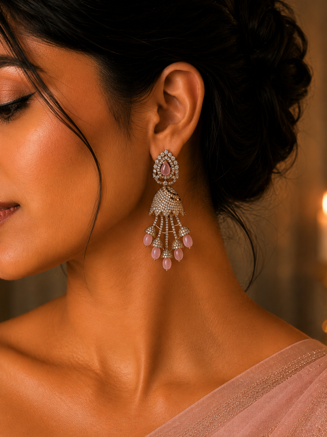 Peacock Design Mehendi Plated Dangle Earrings