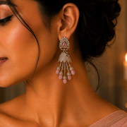 Peacock Design Mehendi Plated Dangle Earrings