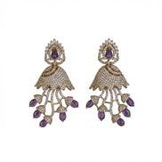 Peacock Design Mehendi Plated Dangle Earrings