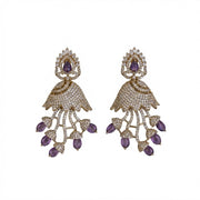 Peacock Design Mehendi Plated Dangle Earrings