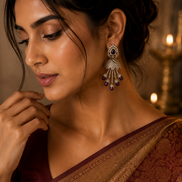 Peacock Design Mehendi Plated Dangle Earrings