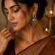 Peacock Design Mehendi Plated Dangle Earrings