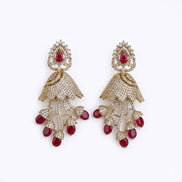 Peacock Design Mehendi Plated Dangle Earrings
