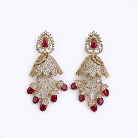 Peacock Design Mehendi Plated Dangle Earrings
