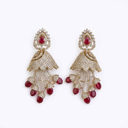 Peacock Design Mehendi Plated Dangle Earrings