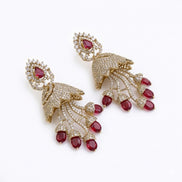 Peacock Design Mehendi Plated Dangle Earrings