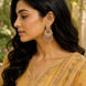 Mehendi Plated Chandelier Earrings with Stone Work
