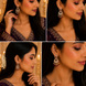 Mehendi Plated Chandelier Earrings with Stone Work