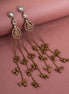 Solitaire Loop Mehendi Plated Earrings