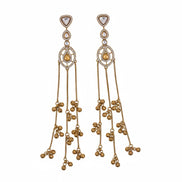 Solitaire Loop Mehendi Plated Earrings