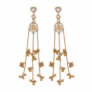 Solitaire Loop Mehendi Plated Earrings