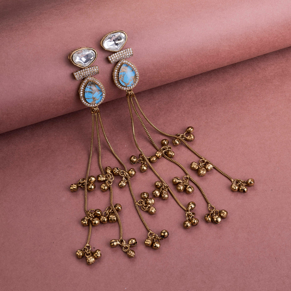 Traditional Mehendi Plated Earrings