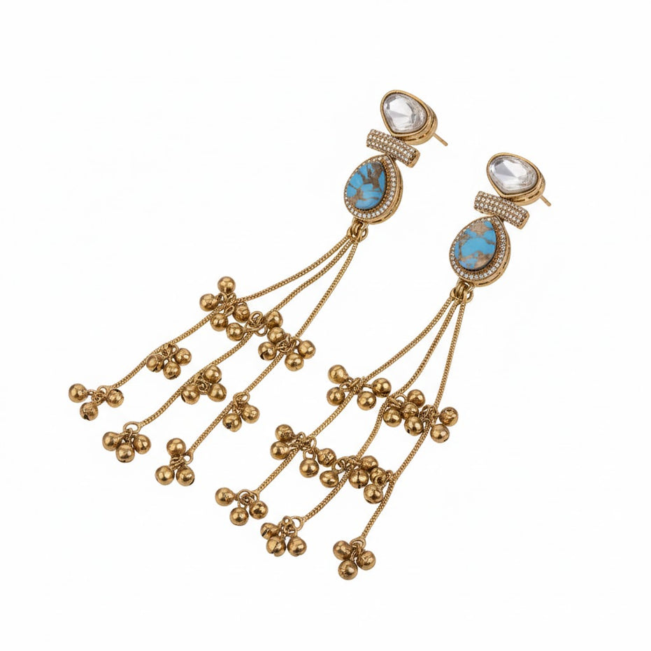 Traditional Mehendi Plated Earrings