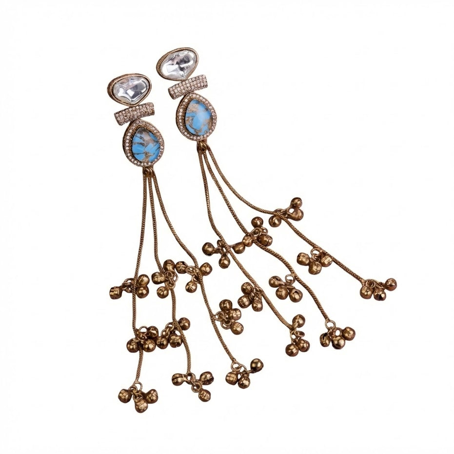 Traditional Mehendi Plated Earrings