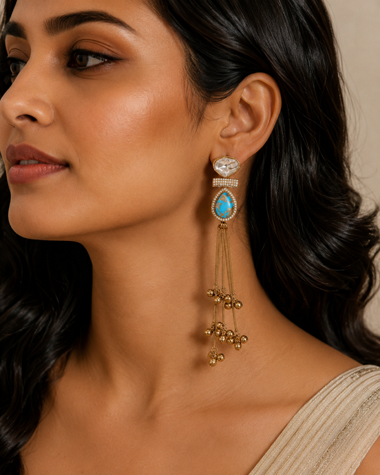 Traditional Mehendi Plated Earrings