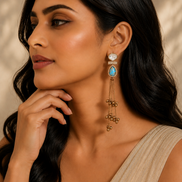Traditional Mehendi Plated Earrings