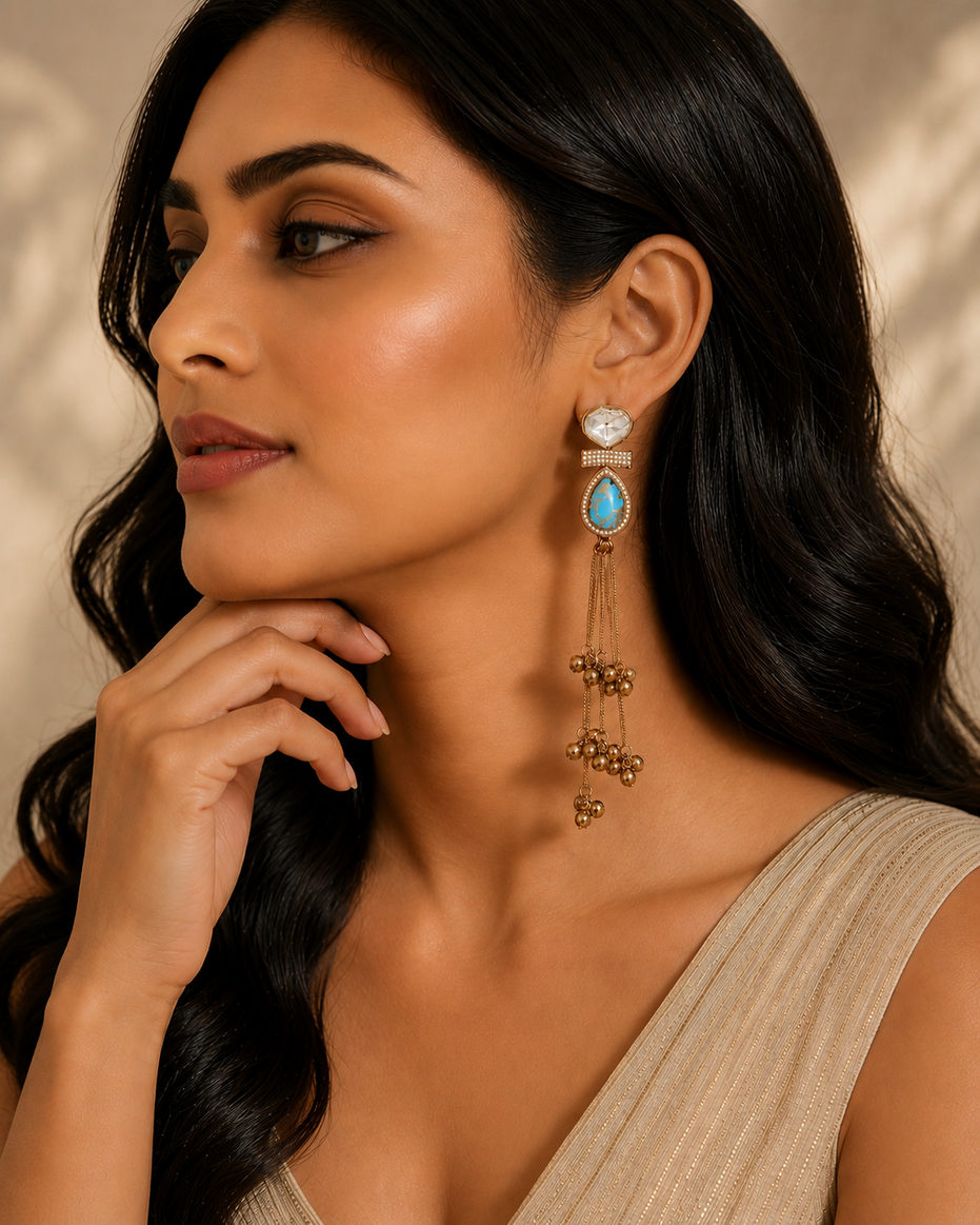 Traditional Mehendi Plated Earrings