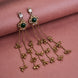 Traditional Floral Mehendi Plated Earrings