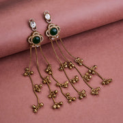 Traditional Floral Mehendi Plated Earrings