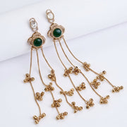 Traditional Floral Mehendi Plated Earrings