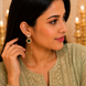 Traditional Floral Mehendi Plated Earrings