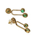 Emerald Drop Gold Plated Earrings