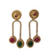 Emerald Drop Gold Plated Earrings