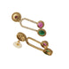 Emerald Drop Gold Plated Earrings