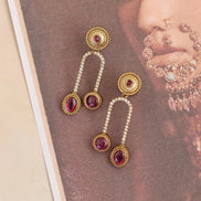 Emerald Drop Gold Plated Earrings