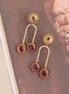 Emerald Drop Gold Plated Earrings