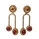 Emerald Drop Gold Plated Earrings