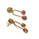 Emerald Drop Gold Plated Earrings