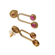 Emerald Drop Gold Plated Earrings