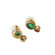 Classic Gemstone Gold Plated Earrings