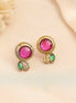 Classic Gemstone Gold Plated Earrings
