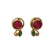 Classic Gemstone Gold Plated Earrings