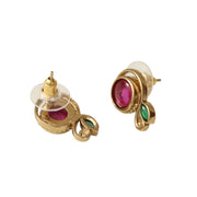 Classic Gemstone Gold Plated Earrings